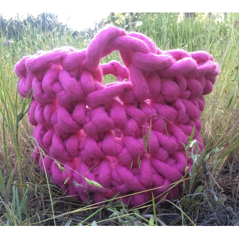 felted basket instagram sides completed handle in grass