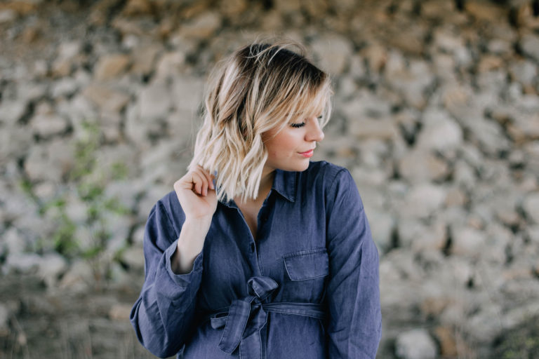 How To Style A Denim Maternity Jumpsuit