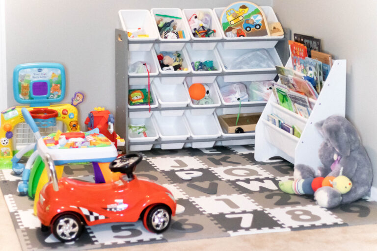 Toddler Toy Organization: Playroom “Corner”